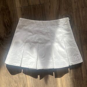 White Pleated Burberry Skirt (Kids)